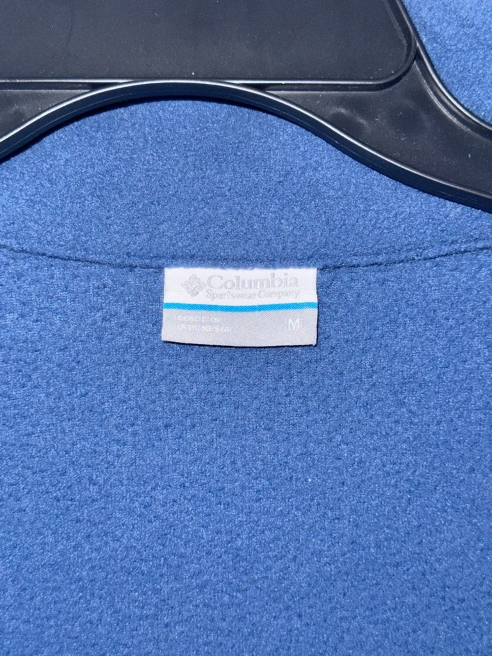 Columbia Men's Medium Fast Trek II Full Zip Fleece Jacket Blue Soft EUC Outdoor - Picture 5 of 7